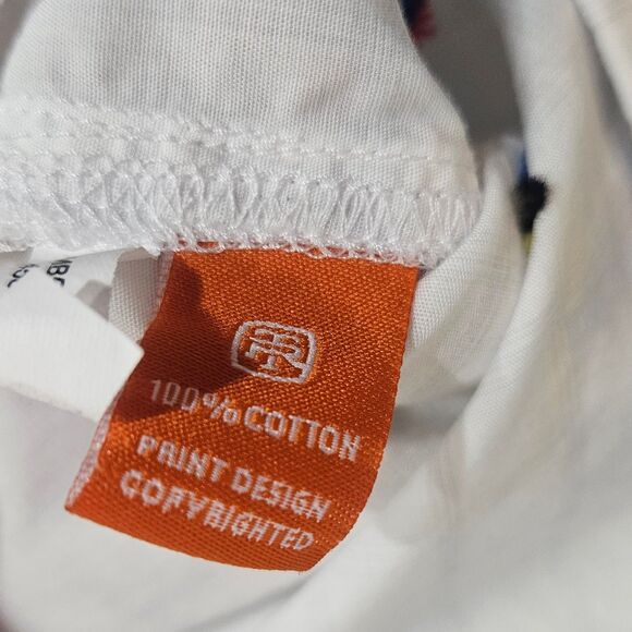 Tori Richard Bird Print Cotton Button Up Men's Sz Large White Embroidered McCaws - Picture 7 of 13